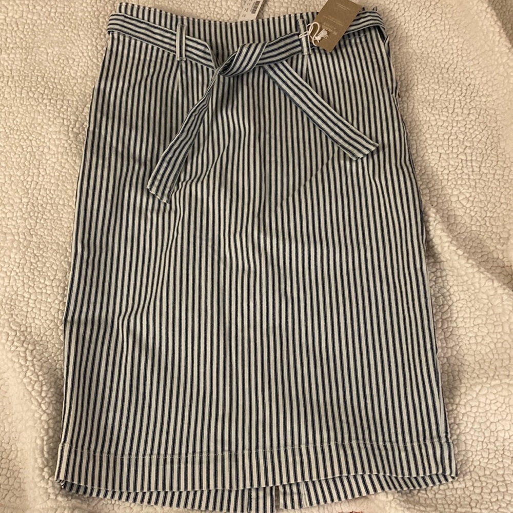 Striped casual pencil skirt